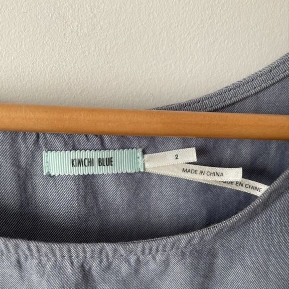 UO Kimchi Blue Chambray Fit & Flare Dress Sz 2 - Picture 8 of 9